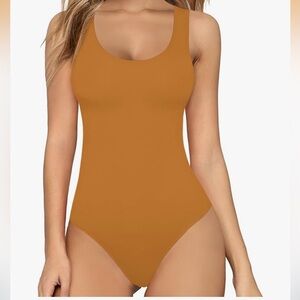 MANGOPOP Women’s Sleeveless Scoop Neck Bodysuit NWOT